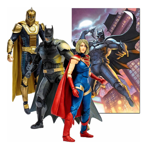 Batman Supergirl Dr Fate Figuras Injustice 2 Mcfarlane Toys