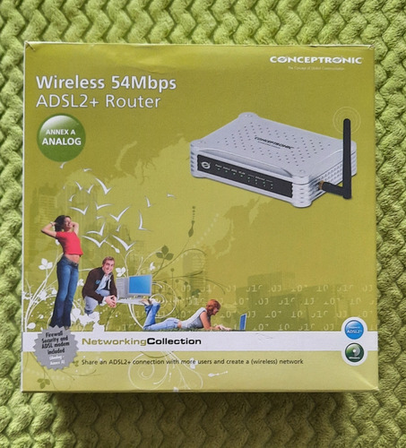 Modem-router Conceptronic Wireless 54 Mbps Adsl2 + Router In