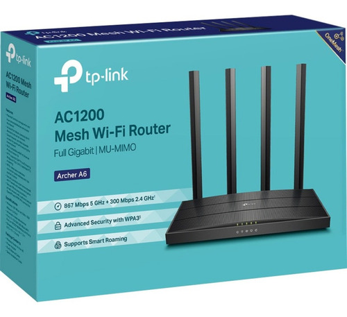 Router Tp Link Archer A6 Ac1200 Gigabit 4 Antenas