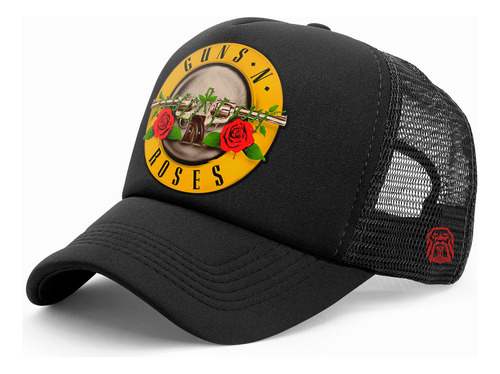 Gorra Trucker  Personalizada Motivo Banda Guns And Roses