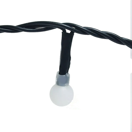 Cordão Led Varal 100 Bolinha 8 Funções F/verde Colorido 110v Luzes Branco Quente