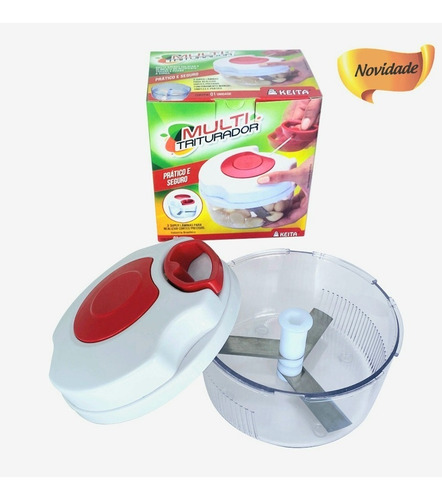 Imagem 1 de 5 de Multi Triturador Processador De Alimentos Manual 3 Lâminas