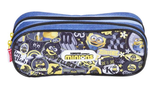 Estojo 2 Bolsos Minions M Plus Tween Colorido - Sestini