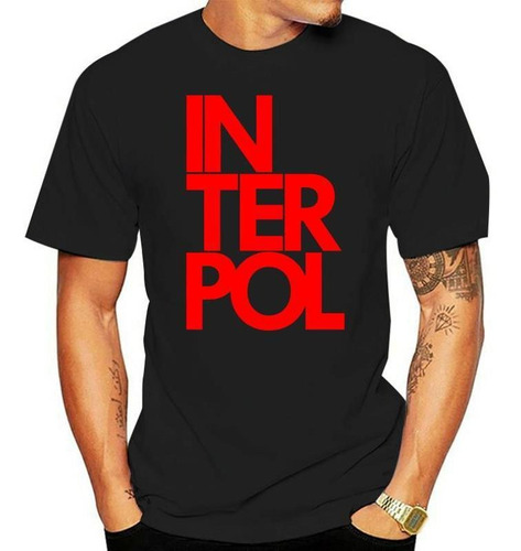 Camiseta Oficial De Interpol Con Logo Apilado El Pintor Anti