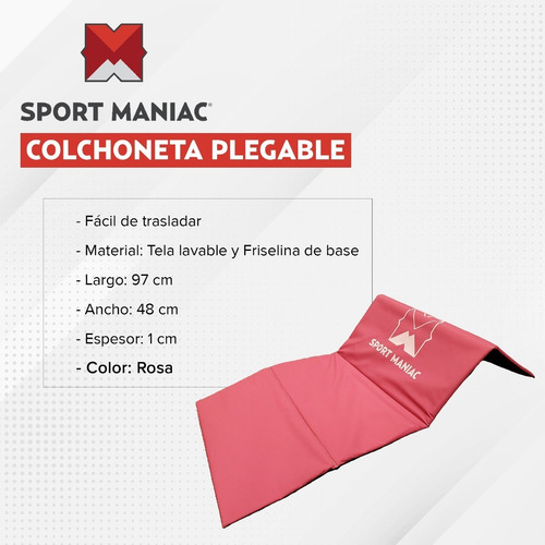 Imagen 2 de 6 de Colchoneta Plegable + Par Tobillera 2 Kg + 2 Mancuernas 2 Kg