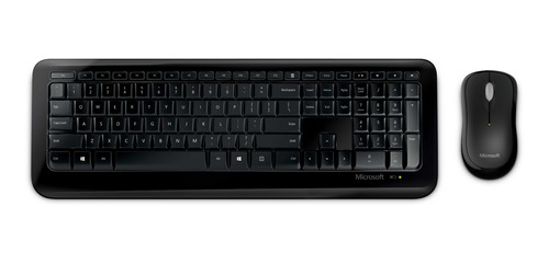 Imagen 1 de 5 de Kit de teclado y mouse inalámbrico Microsoft Wireless Desktop 850 Español Latinoamérica de color negro