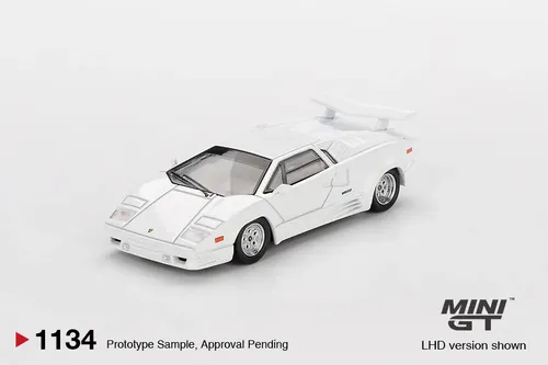 Mini Gt Lamborghini Countach 25th Anniversary White #1134