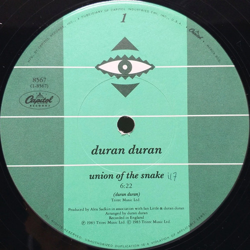 Vinilo Maxi - Duran Duran - Union Of The Snake 1983 Usa