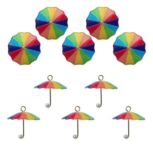 Colgante De Paraguas Con Perlas De Arcoíris De Varios Colore