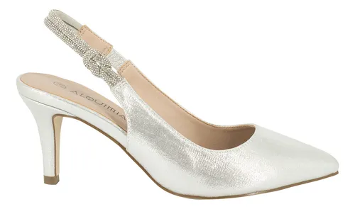 Zapatos De Fiesta Plateados Mujer MercadoLibre