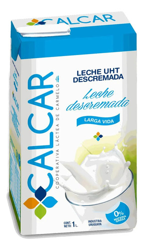 Leche Calcar Tetra Descremada 1l X12 Unidades