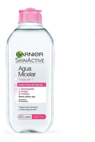 Agua Micelar Garnier Skin Todo En 1  Todo Tipo De Piel 400ml