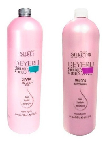 Deyerli Silkey Shampoo Para Cabellos Secos + Emulsión  3c