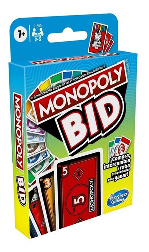Juego Monopoly Bid Subasta - Juego De Cartas