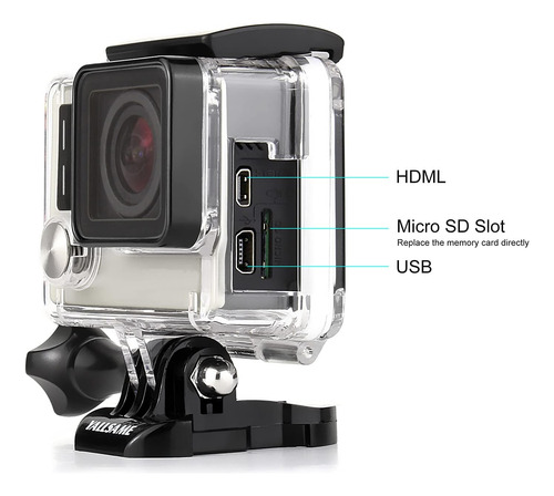 Carcasa Para Gopro Hero 4 Hero 3+ 3 Soporte Trípode Funda