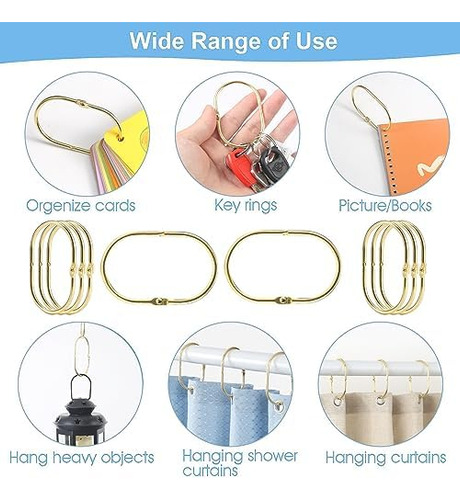 Anillos Para Cortinas De Ducha Goowin, 12 Ganchos Para Corti