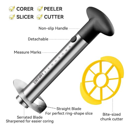 Herramienta Para Descorazonar Y Cortar Piñas, Cortador Y Des