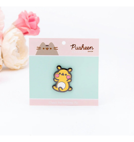 Pin Prendedor  Pusheen Cheek The Hamster Pin Color Amarillo De 2.3cm De Largo X 2.9cm De Alto