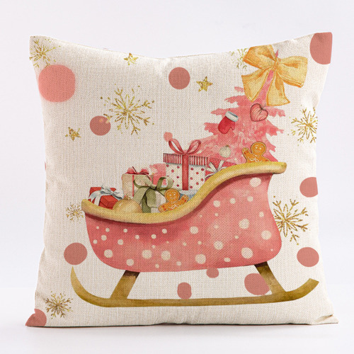 Juego De 4 Fundas De Almohada De Papá Noel Con Forma De Alce