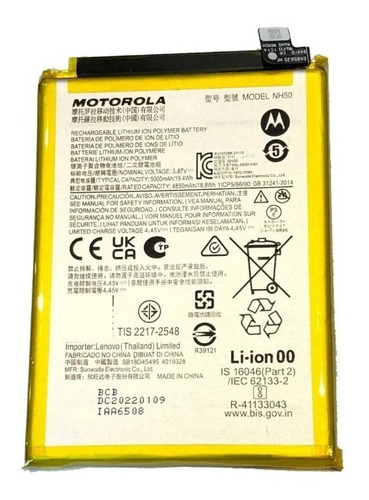 Bateria Motorola Moto G22 Xt2231 Nh50 Original Pronto Envio