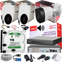 Comprar Cámaras De Seguridad 1080p Dahua Dvr 4ch + 3 Cámaras Audio