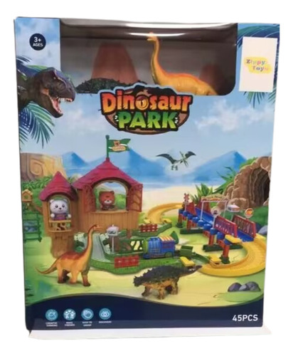 Pista Dinosaurios Park Mas Accesorios 45 Pcs Zippy Toys