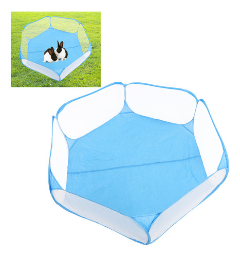 Jaula Portátil Azul Para Mascotas, Carpa, Corralito Para Ani