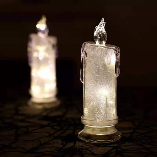 Embalaje Rojo Con Caja Base, Vela Led Romántica