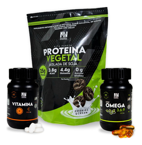 Proteina - Omega 369 - Vitamina C - Power Mix Gym Cookies & Cream