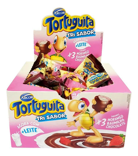 Chocolate Tortuguita Napolitano 18gr 24un - Arcor