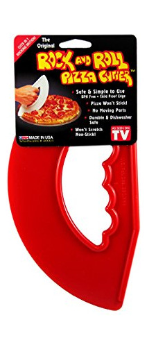 Rock N Roll Pizza Cutter Red