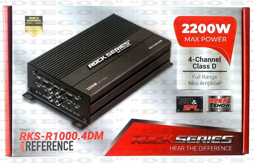Imagen 2 de 8 de Amplificador Rock Series Rks-r1000.4dm 2200w 4canales Clased
