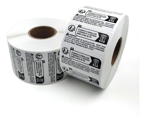 Etiquetas De Advertencia De Asfixia Suministros De 6x3 Cm