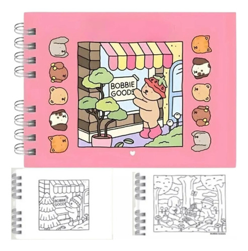 Livro De Colorir Bobi Good Capa Dura Com Desenhos Variados E Detalhados Folha A5 Com 50 Páginas Para Pintar - Presente Para Crianças E Adultos - Pronta Entrega !!