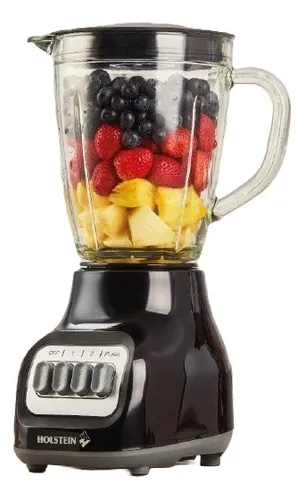 Licuadora Holstein 1.5 Litros Vaso De Vidrio 400w 2 Velocida