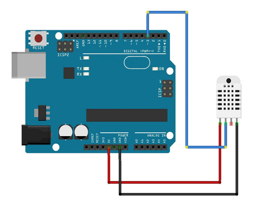 Tecneu 5 Piezas Sensor De Temperatura Y Humedad Dht22 Am2302 Arduino