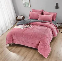 Comprar Acolchados Reversibles Queen 230x250 Con Dos Fundas De Regal Varios Liso