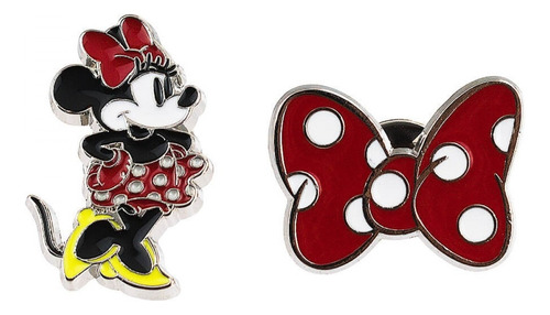 Jogo Com 4 Broches Pin Decorativo Mickey E Minnie