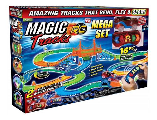 Magic Tracks Pista Rc Mega 2 Carros + Control 16pies 4.87mt