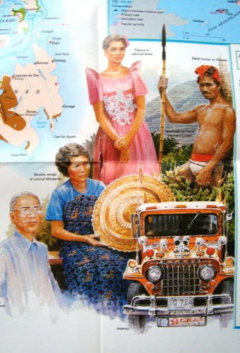 Revista National Geographic Gran Mapa Filipinas Ingles 1986 (Usado)