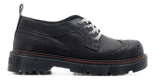 Zapatos Casual Boston Negro De Piel Martin Unisex 27mx
