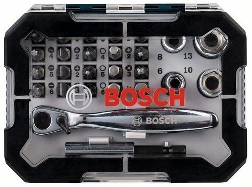 Juego Set De Puntas, Tubos Y Llave Crique Bosch 26 Piezas