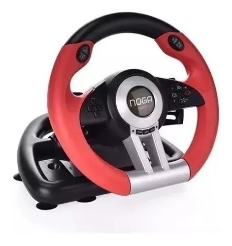 Imagen 2 de 2 de Volante Con Pedaleras Noga Gear Vibración 180° Consolas