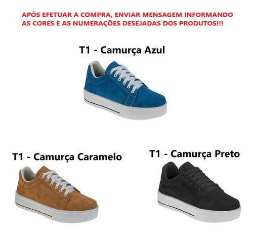 Imagem 3 de 7 de Tenis Feminino Casual Sapatenis Kit 03 Pares | S07.t1.kt3
