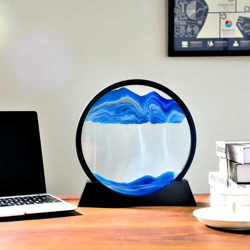 Reloj De Arena 3d Redondo Decoración De Escritorio Hogar