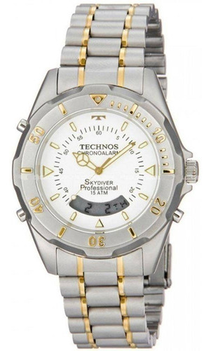 Relógio Technos Masc Skydiver Dourado Branco T20557/9b Nfe