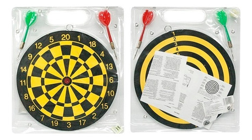 Juego Dardos Tiro Al Blanco Reversible 23 Cm Con 2 Dardos