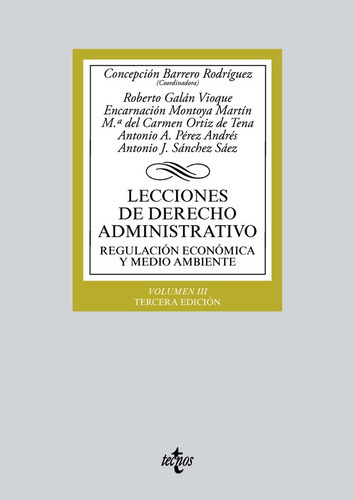 Lecciones De Derecho Administrativo, De Barrero Rodríguez, Cepción. Editorial Tecnos, Tapa Blanda En Español