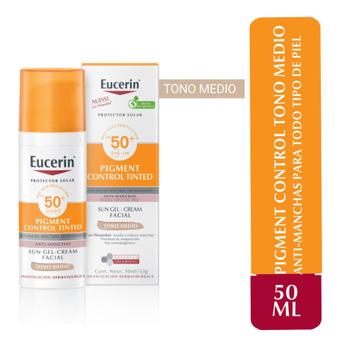 Protector Solar 50 Eucerin Pigment Control Facial Tono Medio