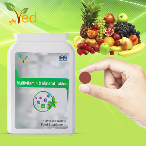 Ved Multivitaminas Vitaminas A C D E B6 180 Tabletas Veganas
